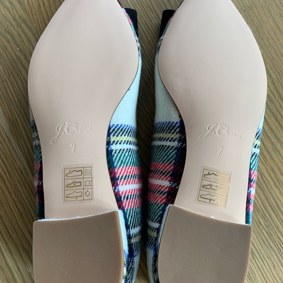 SOLD J. Crew Pointed-toe flats in snowy Stewart tartan - Picture 12 of 15